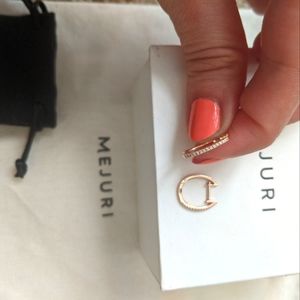 Mejuri Diamond Line Hoop RG